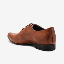 Load image into Gallery viewer, Tan Brown Perforated Derby Shoes - Allsport
