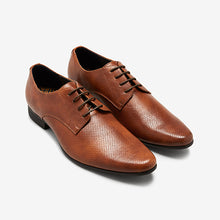 Load image into Gallery viewer, Tan Brown Perforated Derby Shoes - Allsport
