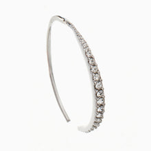 Load image into Gallery viewer, Sterling Silver Pave Pull Through Earrings - Allsport
