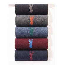 Load image into Gallery viewer, Rich Colour Stag Embroidered Socks Five Pack - Allsport
