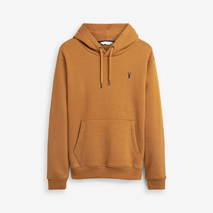 Amber Orange With Stag Jersey Hoodie - Allsport