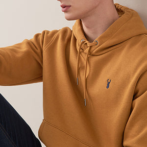 Amber Orange With Stag Jersey Hoodie - Allsport