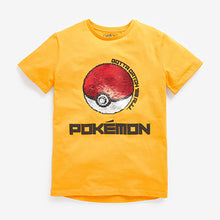 Load image into Gallery viewer, Yellow Pokemon Flippy Sequin License T-Shirt (3-12yrs)
