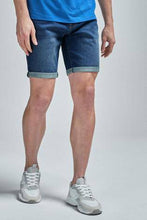 Load image into Gallery viewer, Mid Blue Stright Fit Denim Shorts - Allsport
