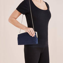 Load image into Gallery viewer, Navy Frame Clutch Bag - Allsport
