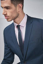 Load image into Gallery viewer, Bright Blue Slim Fit Wool Blend Stretch Suit: Jacket - Allsport
