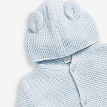 Load image into Gallery viewer, Blue Baby Bear Hooded Cardigan (0mths-18mths) - Allsport
