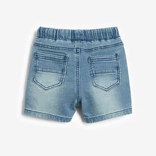 Load image into Gallery viewer, Mid Blue Jersey Denim Shorts (3mths-7yrs) - Allsport
