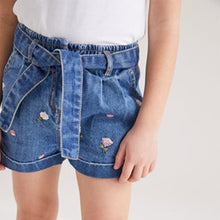 Load image into Gallery viewer, Mid Blue Sequin Embellished Shorts With Headband (3-12yrs) - Allsport

