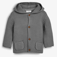 Load image into Gallery viewer, Charcoal Hooded Cardigan (0mths-18mths) - Allsport
