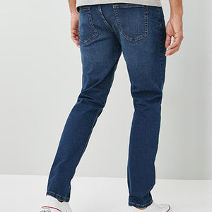 Mid Blue Slim Fit Stretch Jeans - Allsport
