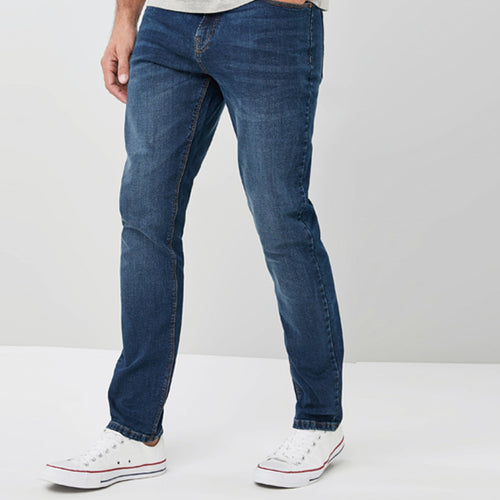 Mid Blue Slim Fit Stretch Jeans - Allsport