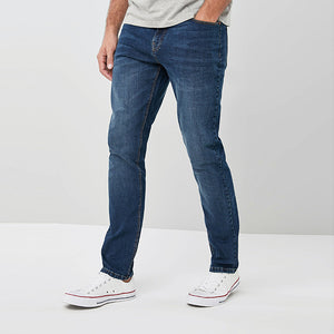 Mid Blue  Slim Fit Essential Stretch Jeans - Allsport