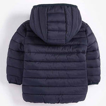 Load image into Gallery viewer, Navy Blue Hooded Baby Jacket (0mths-2yrs)
