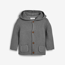 Load image into Gallery viewer, Charcoal Grey Baby Hooded Cardigan (0mths-9mths) - Allsport
