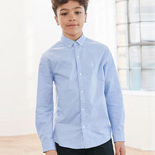 Load image into Gallery viewer, Blue Long Sleeve Oxford Shirt (3-12yrs) - Allsport
