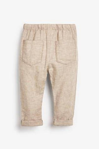 Linen Stone Blend Trousers - Allsport