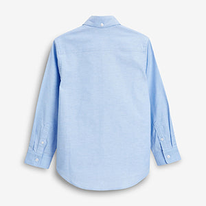 Blue Long Sleeve Oxford Shirt (3-12yrs) - Allsport