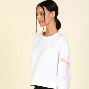 Modern Sports Women's Crewneck Sweatshirt - White - Allsport