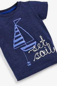 Blue Set Sail T-Shirt And Shorts Set - Allsport