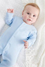 Load image into Gallery viewer, Blue/White 5 Pack Essentials Sleepsuits (up to 18 months) - Allsport
