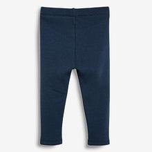Load image into Gallery viewer, Cosy Knee Navy Star Fleece Lined Leggings (3mths-6yrs)
