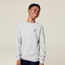 Load image into Gallery viewer, Grey Textured Crew Jumper (3-12yrs) - Allsport
