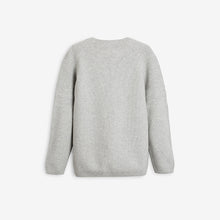 Load image into Gallery viewer, Grey Textured Crew Jumper (3-12yrs) - Allsport
