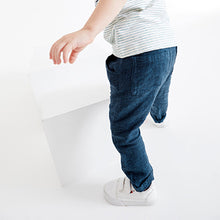 Load image into Gallery viewer, Navy Linen Blend Trousers (3mths-6yrs) - Allsport
