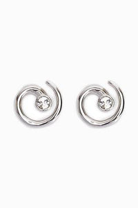 Sterling Silver Swirl Stud Earrings - Allsport