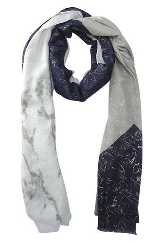 552355 MARBLE COL BLK GRY ONE LW SCARVES - Allsport