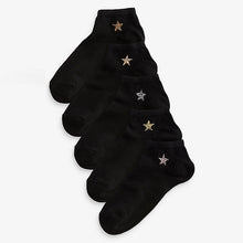 Load image into Gallery viewer, 5 Pack Animal Star Motif Trainer Socks
