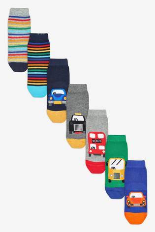 Transport 7 Pack Cotton Rich Socks - Allsport