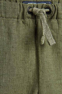 Linen Khaki Pull-On Shorts - Allsport