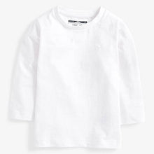 Load image into Gallery viewer, White Long Sleeve Plain T-Shirt (3mths-5yrs) - Allsport
