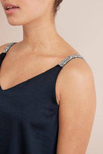 Load image into Gallery viewer, 559364 FE CAMI BLING NAVY 10 SLEEVELESS - Allsport
