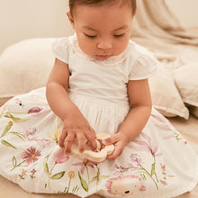 Load image into Gallery viewer, White Baby Floral Print Occasion Dress (0mths-18mths)
