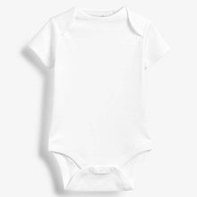 Load image into Gallery viewer, Blue/White 5 Pack Cotton Short Sleeve Bodysuits (0mths-2yrs) - Allsport
