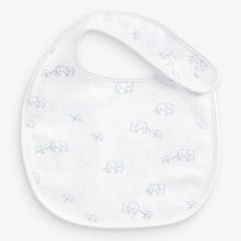 Load image into Gallery viewer, Blue 4 Pack Cotton Elephant Bibs - Allsport
