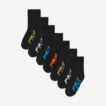 Load image into Gallery viewer, 7 Pack Black Camo Cotton Rich Socks - Allsport
