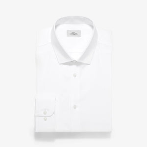 White Slim Fit Single Cuff Slim Fit Cotton Shirts 2 Pack