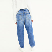 Load image into Gallery viewer, Mid Blue Denim Distressed Mom Jeans (3-12yrs)
