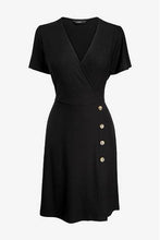 Load image into Gallery viewer, BLACK WRAP DRESS - Allsport
