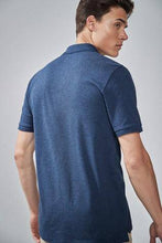 Load image into Gallery viewer, Navy Marl Pique Poloshirt - Allsport
