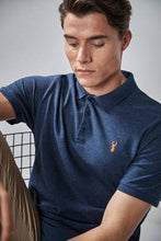 Load image into Gallery viewer, Navy Marl Pique Poloshirt - Allsport
