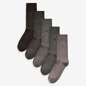 Grey Men's 5 Pack Socks - Allsport