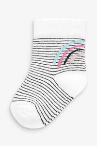 Light Teal 4 Pack Rainbow Socks  (up to 18 months) - Allsport