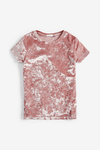Pink Party  Velour T-Shirt (3-12yrs) - Allsport