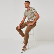Load image into Gallery viewer, Tan Brown Slim Fit Stretch Chino Trousers - Allsport
