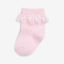 Load image into Gallery viewer, 3PK PINK LACE SOCKS - Allsport

